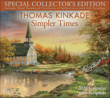 Load image into Gallery viewer, Andrews McMeel Thomas Kinkade Collector's Scripture Edition 2026 Deluxe Wall C