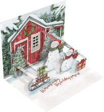 Load image into Gallery viewer, Lang Snowman's Farmhouse Pop-up Christmas Cards 8ct