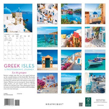 Load image into Gallery viewer, Graphique Greek Isles 2025 12 x 12 Wall Calendar