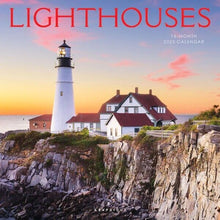 Load image into Gallery viewer, Graphique Lighthouses 2025 12 x 12 Wall Calendar