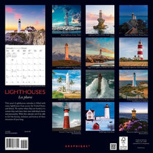 Load image into Gallery viewer, Graphique Lighthouses 2025 12 x 12 Wall Calendar