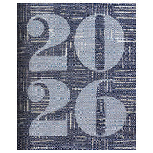 Load image into Gallery viewer, TF Publishing Basket Weave Blue 2026 Medium Monthly Planner