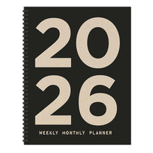 Load image into Gallery viewer, TF Publishing Burnt Black 2026 Large Weekly Monthly Planner