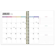Load image into Gallery viewer, TF Publishing Blue and Gold Lines 2026 Medium Weekly Monthly Planner
