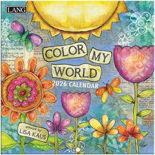 Load image into Gallery viewer, Lang Color My World 2026 Mini Wall Calendar