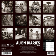 Load image into Gallery viewer, Willow Creek Alien Diaries 2026 12" x 12" Wall Calendar