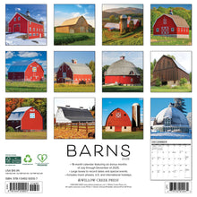 Load image into Gallery viewer, Willow Creek Barns 2026 12" x 12" Wall Calendar