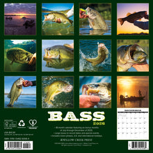Load image into Gallery viewer, Willow Creek Bass 2026 12" x 12" Wall Calendar