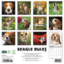 Load image into Gallery viewer, Willow Creek Beagle Rules 2026 12" x 12" Wall Calendar