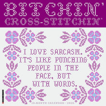 Load image into Gallery viewer, Willow Creek Bitchin' Cross-Stitchin' 2026 12" x 12" Wall Calendar