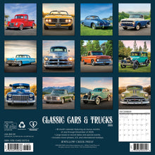 Load image into Gallery viewer, Willow Creek Classic Cars & Trucks 2026 12" x 12" Wall Calendar