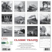 Load image into Gallery viewer, Willow Creek Classic Trains 2026 12" x 12" Wall Calendar