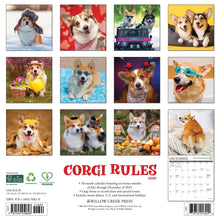 Load image into Gallery viewer, Willow Creek Corgi Rules 2026 12" x 12" Wall Calendar