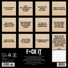 Load image into Gallery viewer, Willow Creek F*CK IT 2026 12" x 12" Wall Calendar