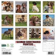 Load image into Gallery viewer, Willow Creek German Shorthaired Pointers 2026 12" x 12" Wall Calendar