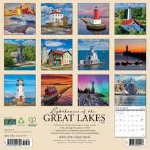 Load image into Gallery viewer, Willow Creek Lighthouses of the Great Lakes 2026 12" x 12" Wall Calendar