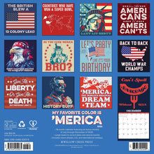 Load image into Gallery viewer, Willow Creek My Favorite Color is 'Merica 2026 12" x 12" Wall Calendar
