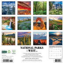 Load image into Gallery viewer, Willow Creek National Parks of the West 2026 12" x 12" Wall Calendar