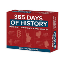 Load image into Gallery viewer, Willow Creek 365 Days of History 2026 6.2" x 5.4" Box Calendar