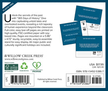 Load image into Gallery viewer, Willow Creek 365 Days of History 2026 6.2" x 5.4" Box Calendar