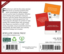 Load image into Gallery viewer, Willow Creek Hot Seat Questions 2026 6.2" x 5.4" Box Calendar
