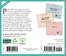 Load image into Gallery viewer, Willow Creek Lyrics to Live By 2026 6.2" x 5.4" Box Calendar