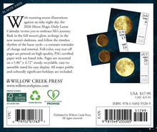 Load image into Gallery viewer, Willow Creek Moon Magic 2026 6.2" x 5.4" Box Calendar