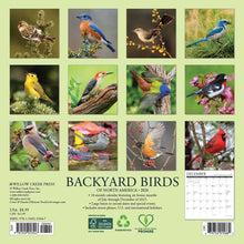 Load image into Gallery viewer, Willow Creek Backyard Birds 2026 7" x 7" Mini Wall Calendar