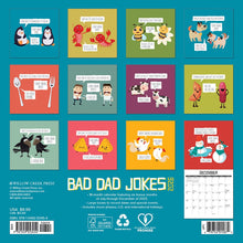 Load image into Gallery viewer, Willow Creek Bad Dad Jokes 2026 7" x 7" Mini Wall Calendar