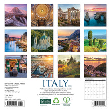 Load image into Gallery viewer, Willow Creek Italy 2026 7" x 7" Mini Wall Calendar