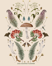 Load image into Gallery viewer, Willow Creek Magic Mushroom 2026 7.5" x 9.5" Booklet Monthly Planner