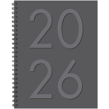 Load image into Gallery viewer, Willow Creek Charcoal 2026 8.5" x 11" Weekly Monthly Softcover Planner