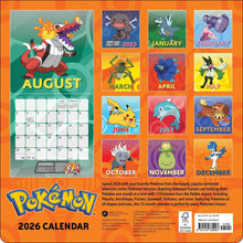 Load image into Gallery viewer, Harry Abrams Pokémon 12x12 2026 Wall Calendar