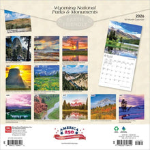 Load image into Gallery viewer, Browntrout Wyoming National Parks & Monuments 2026 12 x 12 Wall Calendar
