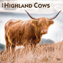 Load image into Gallery viewer, Browntrout Highland Cows 2026 12 x 12 Wall Calendar