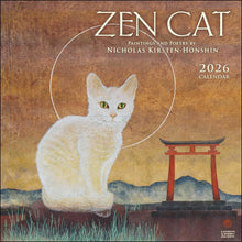 Load image into Gallery viewer, Amber Lotus Zen Cat 12x12 2026 Wall Calendar