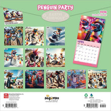 Load image into Gallery viewer, Browntrout Penguin Party 2026 12 x 12 Wall Calendar