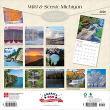 Load image into Gallery viewer, Browntrout Michigan Wild & Scenic 2026 12 x 12 Wall Calendar