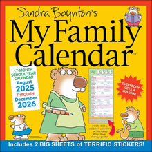 Load image into Gallery viewer, Andrews McMeel Sandra Boynton's 17-Month 2025-2026 My Family Wall Calendar