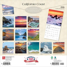 Load image into Gallery viewer, Browntrout California Coast 2026 12 x 12 Wall Calendar