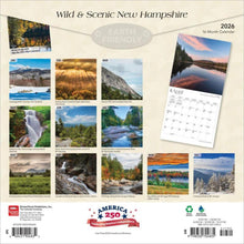 Load image into Gallery viewer, Browntrout New Hampshire Wild & Scenic 2026 12 x 12 Wall Calendar