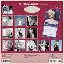 Load image into Gallery viewer, Browntrout Marilyn Monroe OFFICIAL 2026 12 x 12 Wall Calendar