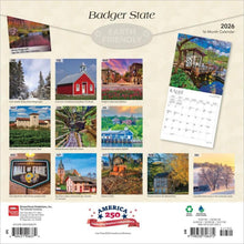 Load image into Gallery viewer, Browntrout Badger State 2026 12 x 12 Wall Calendar