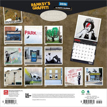 Load image into Gallery viewer, Browntrout Banksy's Graffiti OFFICIAL 2026 12 x 12 Wall Calendar