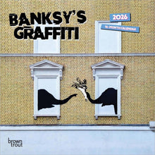 Load image into Gallery viewer, Browntrout Banksy's Graffiti OFFICIAL 2026 7 x 7 Mini Calendar