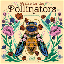 Load image into Gallery viewer, Amber Lotus Praise for the Pollinators 12x12 2026 Wall Calendar