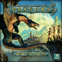 Load image into Gallery viewer, Sellers Publishing Dragons by Ciruelo 2026 12 x 12 Wall Calendar