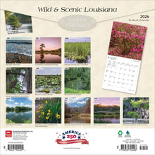 Load image into Gallery viewer, Browntrout Louisiana Wild & Scenic 2026 12 x 12 Wall Calendar