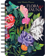 Load image into Gallery viewer, Amber Lotus Flora & Fauna 2026 Weekly Planner Calendar