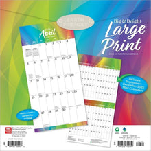 Load image into Gallery viewer, Browntrout Big & Bright Large Print 2026 12 x 12 Wall Calendar